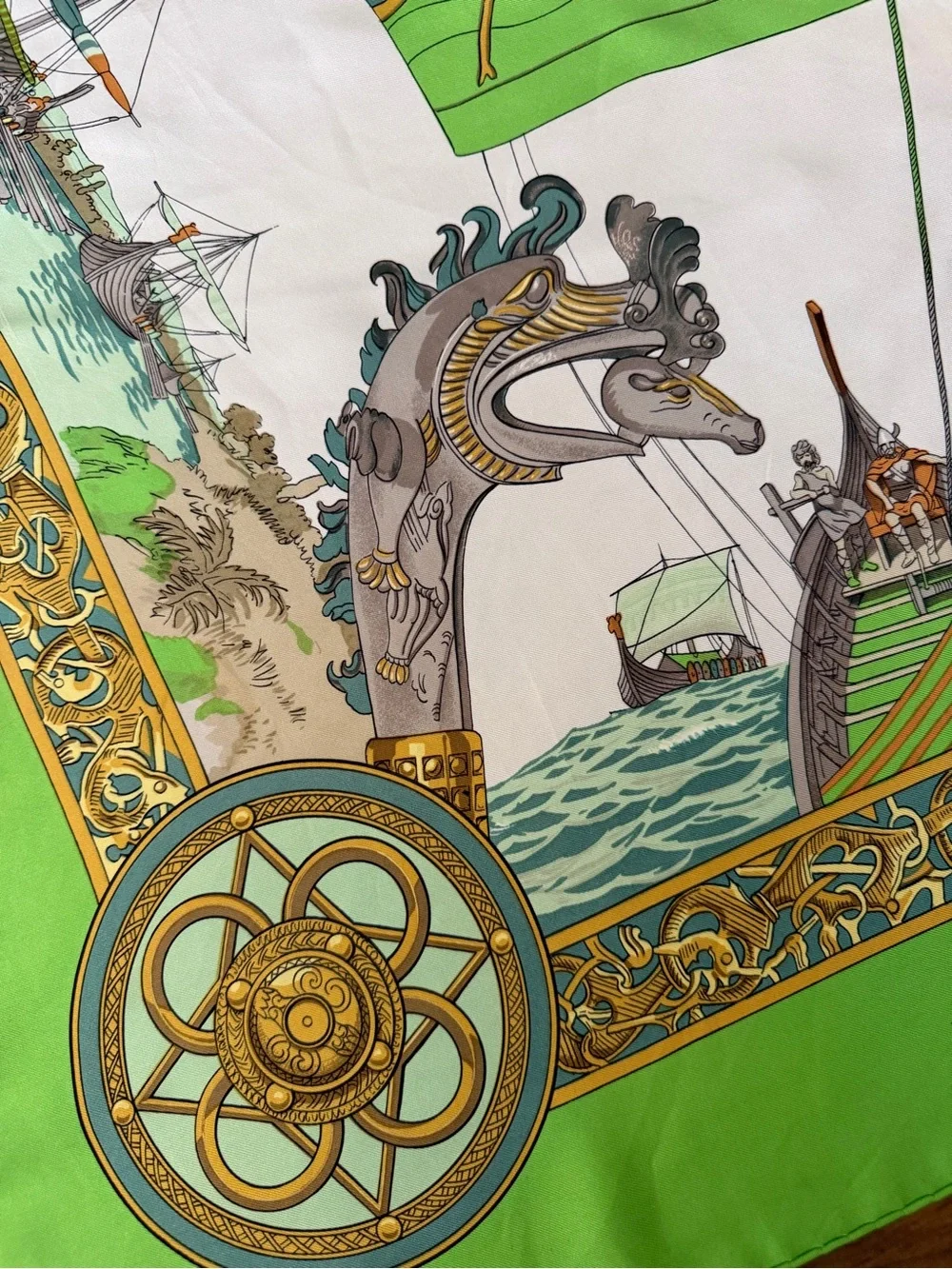 Hermes Les Normands Silk Scarf.